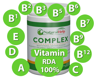NaturalHelp Complexben található vitaminok